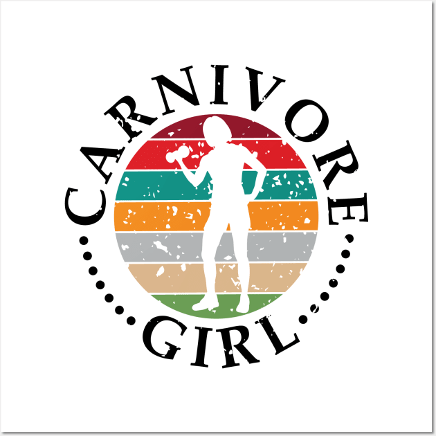 CARNIVORE GIRL MEAT EATER STEAK LOVER CUTE FIT GYM WOMAN Wall Art by CarnivoreMerch